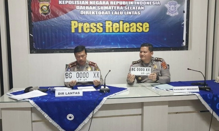 Ditlantas Polda Sumsel Mulai Terapkan TNKB Warna Putih