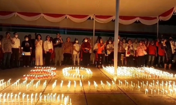 1000 Lilin Peringati 30 Hari Tewasnya Brigadir J