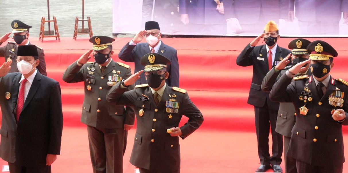 Kapolda Banten Ikuti Upacara HUT TNI Ke-76 Secara Virtual