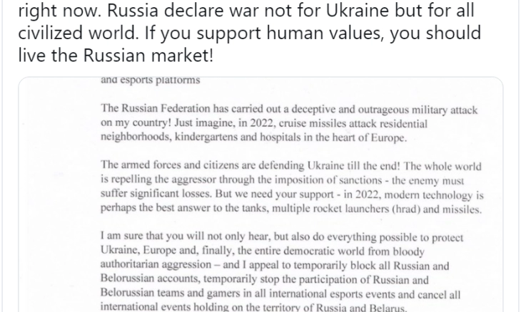 Konflik Perang Rusia - Ukraina: Efek pada ESports dan Game 