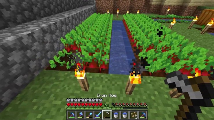 Begini Membuat dan Menggunakan Cangkul Di Minecraft
