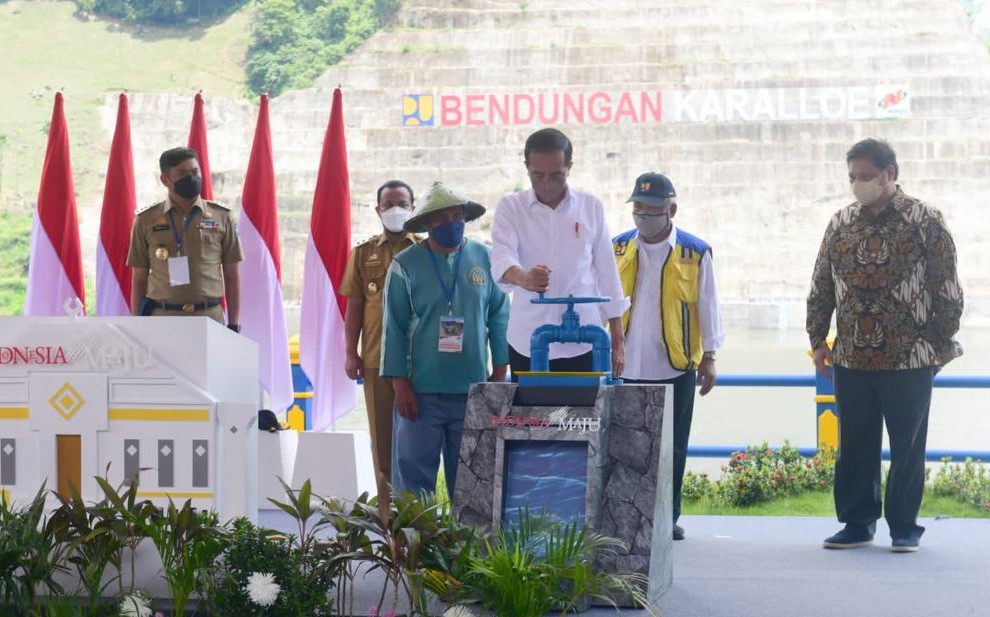 Presiden Resmikan Bendungan Karalloe Tingkatkan Intensitas Panen dan Kesejahteraan Petani