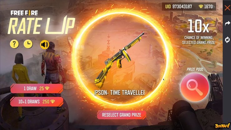 Miliki 10x Skin Senjata Legendaris di Even Up Free Fire