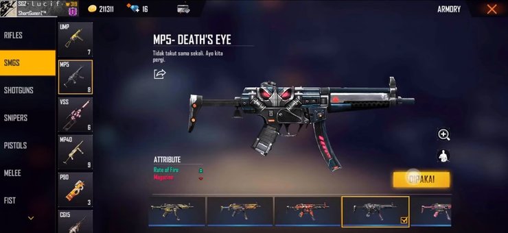 4 Senjata yang Digemari dan Di Update OB31 Free Fire