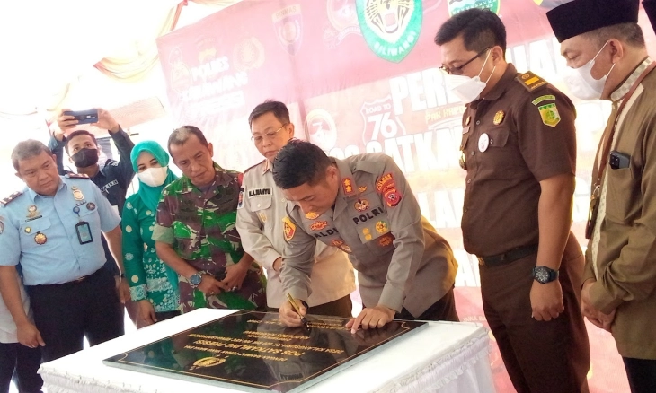 Polres Karawang Miliki  Pos Satkamling Presisi di Perum Pesona Kalangsuria