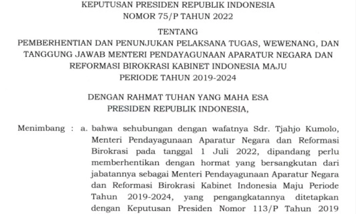 Mahfud Md Ditunjuk Sebagai Plt. Menpan RB