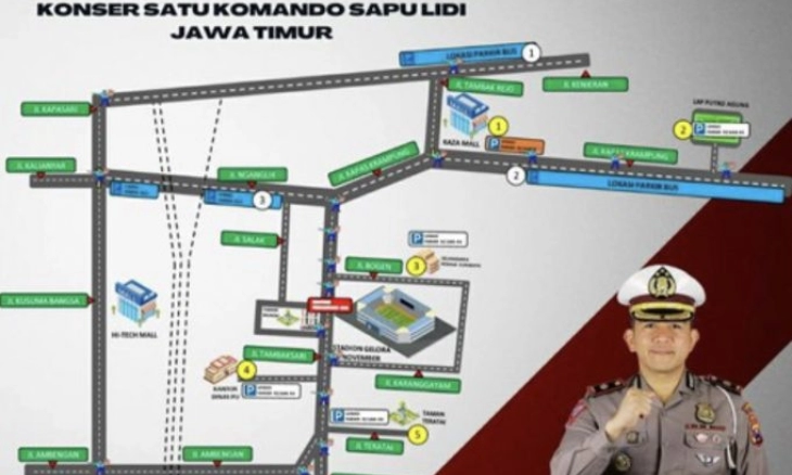 Presiden Jokowi ke Stadion Gelora 10 November