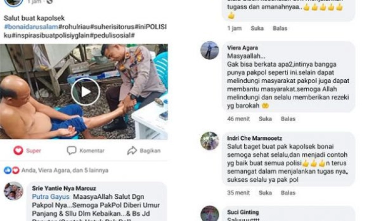 Video Polisi Pijat Warga Penderita Stroke jadi Viral