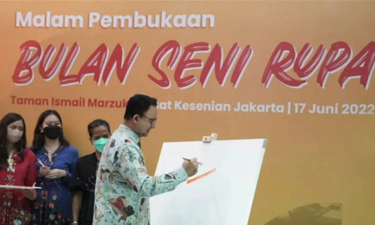 Anies Baswedan Membuka Bulan Seni Rupa 2022