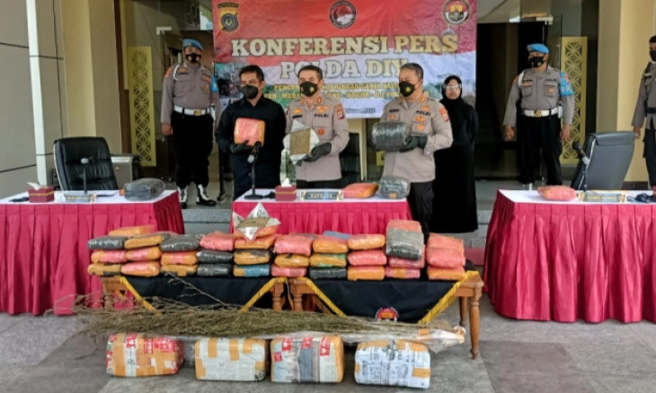Polda DI Yogyakarta Sita 2 Ton Ganja