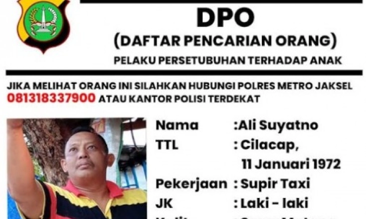 Satu Bulan Buron, Sopir Taksi yang Cabuli Anak Tetangga Berhasil Ditangkap 