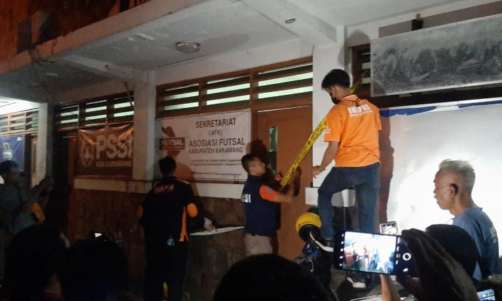 TKP Penyiksaan Wartawan Media Online di Bekas Kantor PSSI Karawang