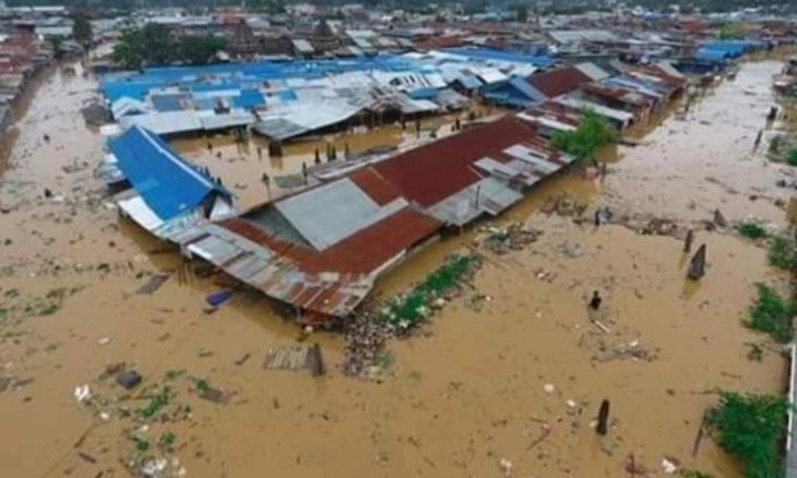 Banjir di Kota Jayapura Papua Berangsur Surut