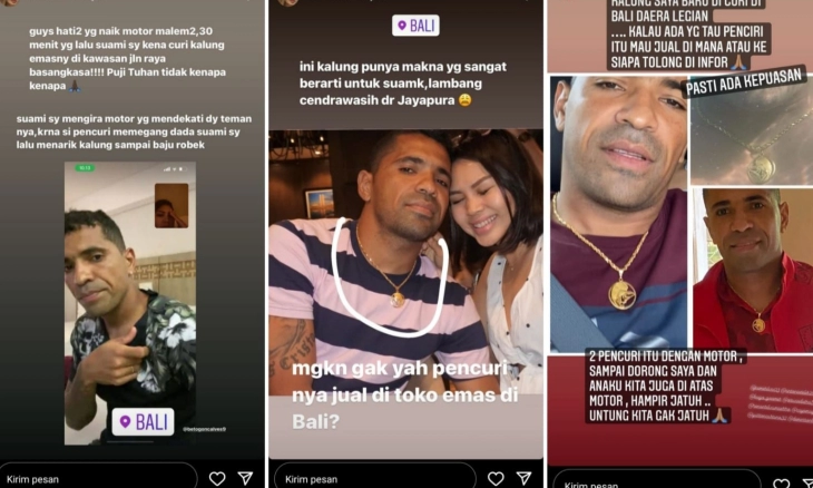 Dijambret di Bali, Beto Goncalves akan Beri Hadiah Bagi Siapa yang Menemukan Kalung Emas Cenderawasihnya