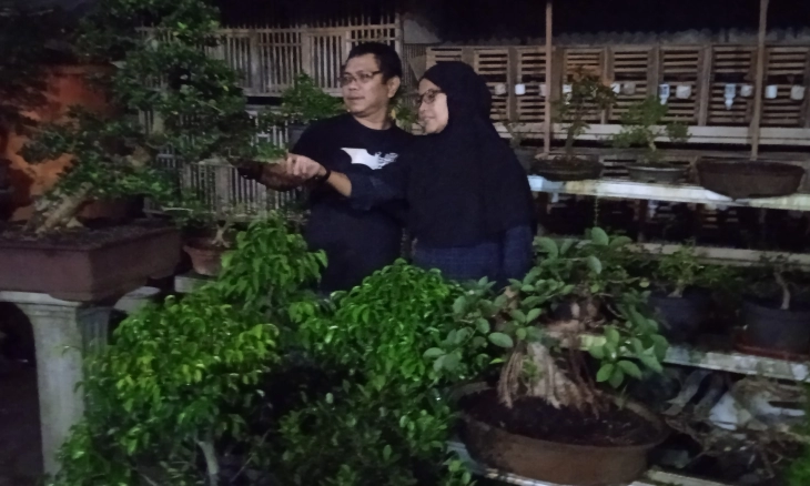 Taman Bonsai di Desa Mandalika Ciamis