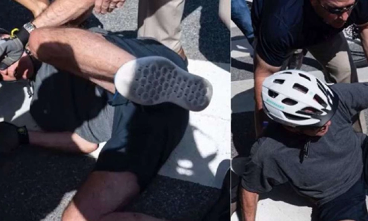 Joe Biden Terjatuh saat Bersepeda