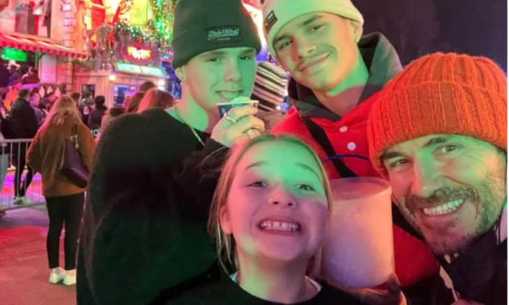 David Beckham Liburan Bersama Keluarga di Winter Wonderland London