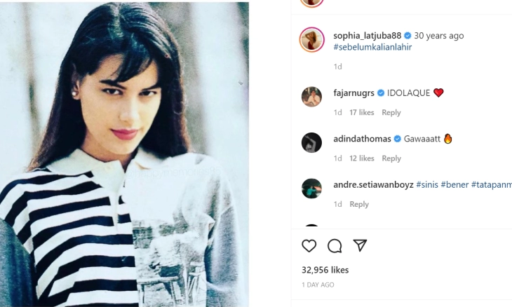 Sophia Latjuba Unggah Foto Jadul, Netizen: Kayak Diformalin Cantiknya Awet