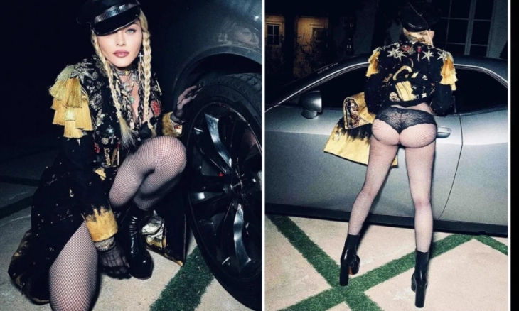 Madonna Berpose Nakal Saat Mengalami Masalah Mobil