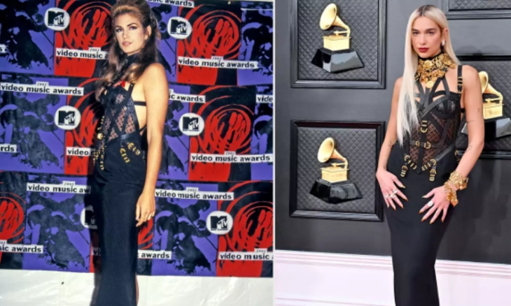 Gaun Ikonik Versace Dikenakan Cindy Crawford 1992, Kini Dipakai Dua lipa di Grammy 2022
