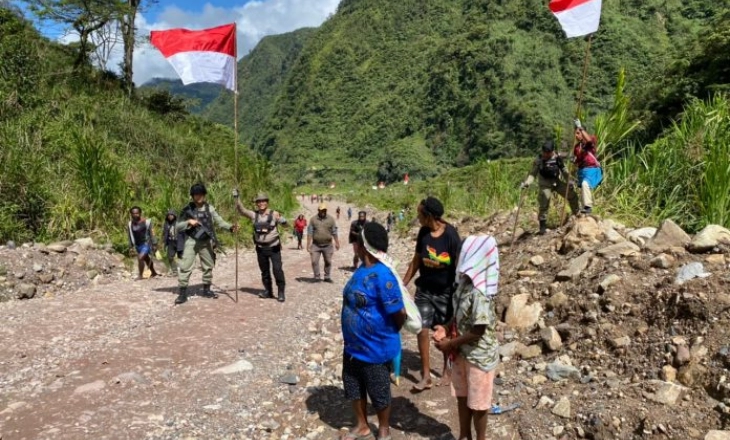 Bendera Merah Putih Berkibar di Kampung Banti Hingga Opitawak Tembagapura Papua