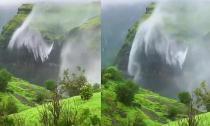 Air Terjun Terbalik di Naneghat Maharashtra Memenangkan Hati Netizen