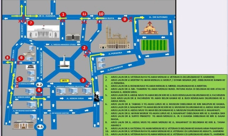 Inilah Rekayasa Lalin Saat Aksi 11 April 2022