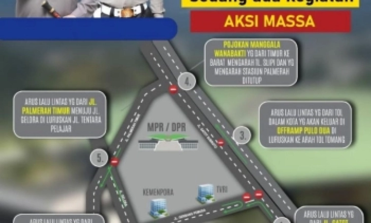 Hindari Kawasan Senayan, Berikut Rekayasa Lalin Saat Aksi Buruh Berlangsung
