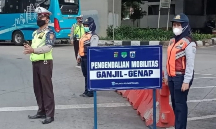 PPKM Level 3, Ganjil Genap di 13 Ruas Jalan Jakarta Masih Diberlakukan