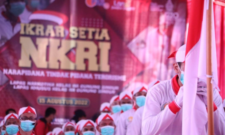 Jelang HUT RI, 40 Narapidana Terorisme Ikrar Setia Kembali ke Ideologi NKRI