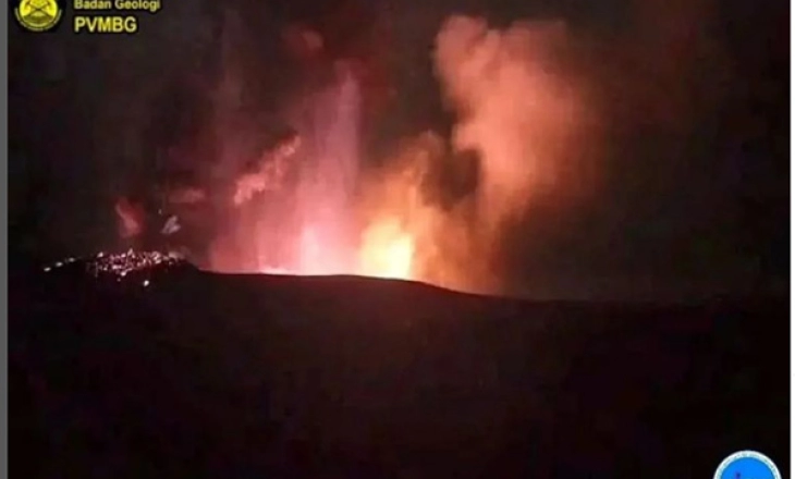 Gunung Anak Krakatau Kembali Erupsi dan Gempa Bumi 8 Kali