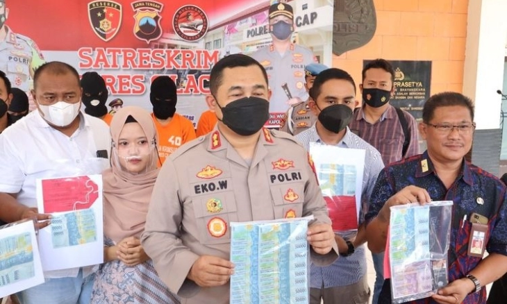 Peredaran Uang Palsu Pecahan Rp50 Ribu di Cilacap