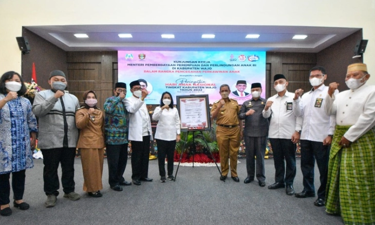 Menteri PPPA Apresiasi untuk Kawal Sanksi Sosial dalam Pencegahan Perkawinan Anak di Kabupaten Wajo