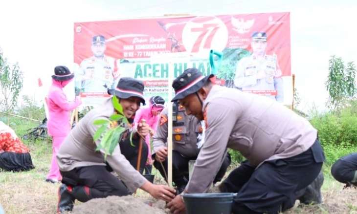 Aceh Hijau, Sebanyak 77.000 Pohon Ditanam