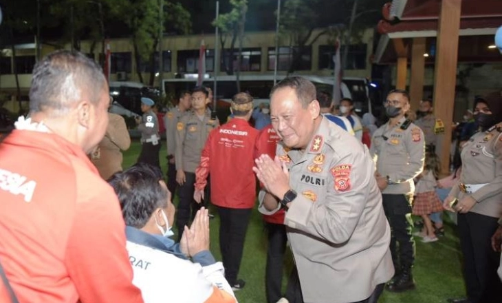 Kapolda Jabar Sambut Kedatangan Para Atlet NPC