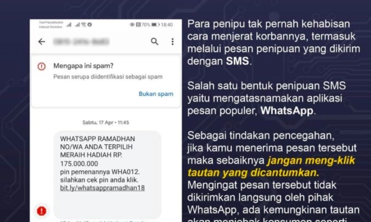 Kirim SMS di WhatsApp, Modus Baru Kejahatan Dunia Maya