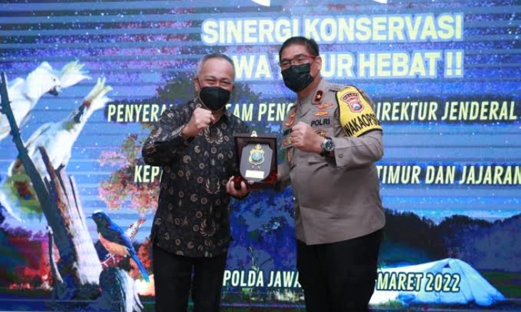 Ungkap Tindak Pidana Satwa Liar, Kementerian LHK Beri Penghargaan kepada Polda Jatim