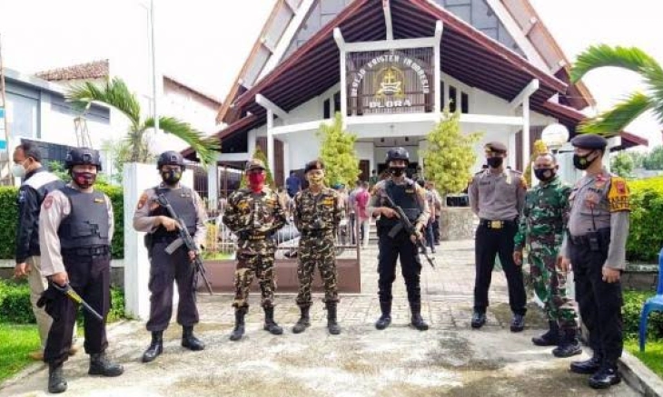 Ratusan Personel Polres Blora Siaga Pengamanan Kegiatan Hari Paskah