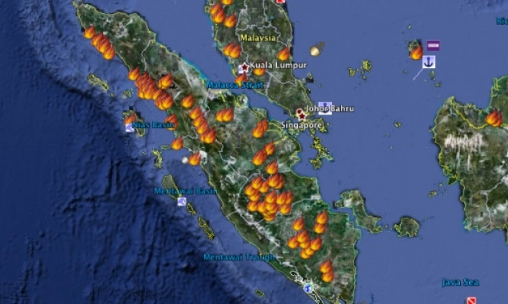 Sebanyak 243 Titik Panas Terdeteksi di Pulau Sumatera, Terbanyak Sumut