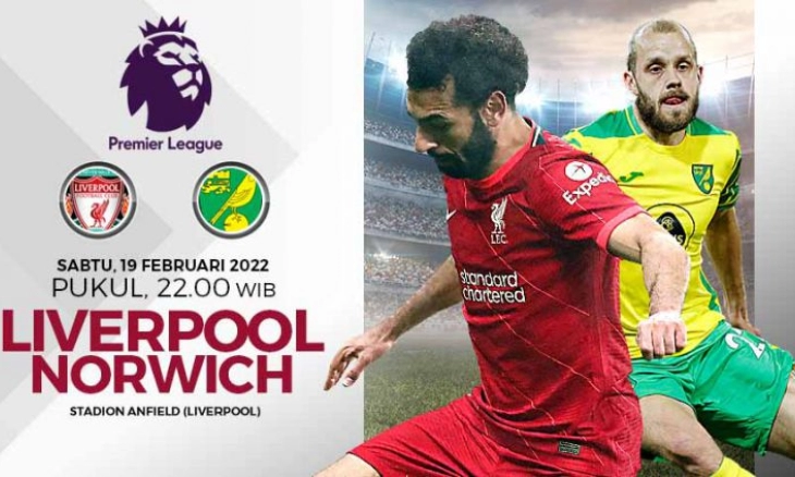 Link Live Streaming Liga Premier Liverpool vs Norwich City Malam Ini