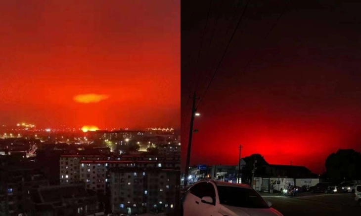 Kiamat di Zhoushan China, Langit Merah Darah