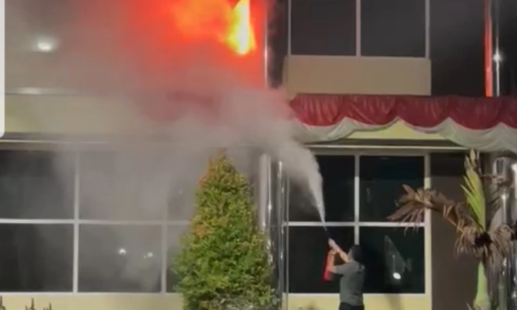 Gedung Dirkrimsus Polda Sumut Terbakar