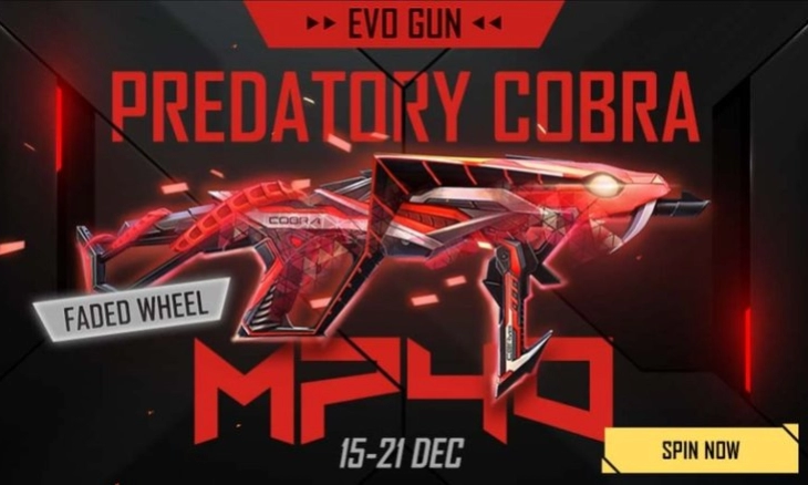 Ini Cara Dapatkan MP40 Predatory Cobra di Faded Wheel Terbaru Free Fire