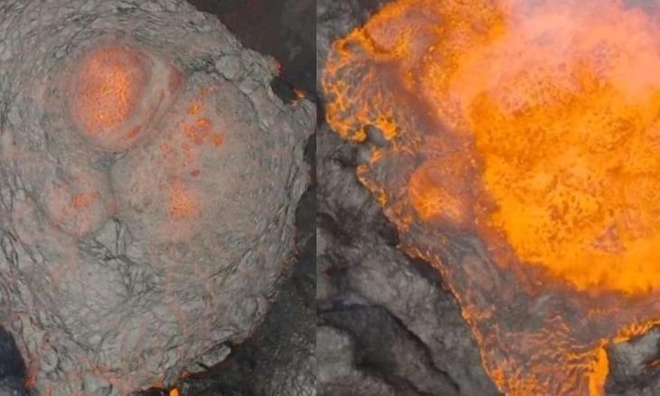 Momen Letusan Gunung Berapi dari Atas